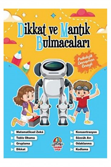 DİKKAT VE MANTIK BULMACALARI MAVİ KİTAP 