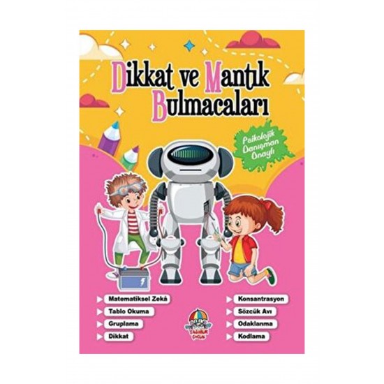 DİKKAT VE MANTIK BULMACALARI PEMBE KİTAP 