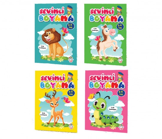 Sevimli Boyama Serisi 4 Kitap Set